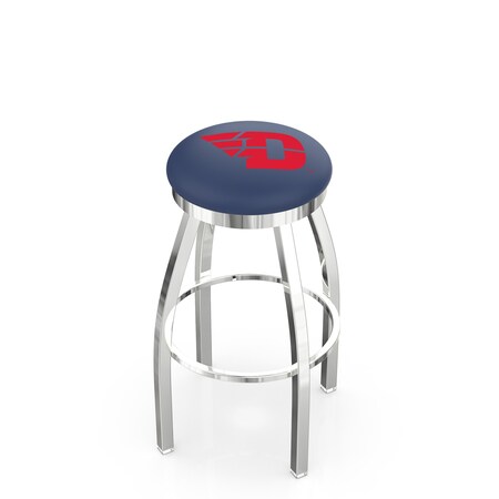 25 Chrome University Of Dayton Swivel Bar Stool,Accent Ring